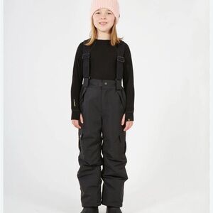 Sport Essentials Ski Suit Kids Black Waterproof Pant with Braces Overall